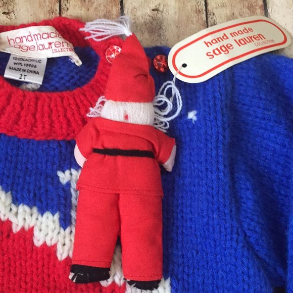 Vintage Knit Kids 2T Long Sleeve Christmas Sweater - Picture 3 of 8